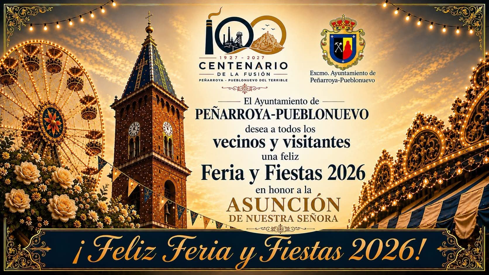 Felicitación a los vecinos y vecinas de Peñarroya-Pueblonuevo del Ayuntamiento