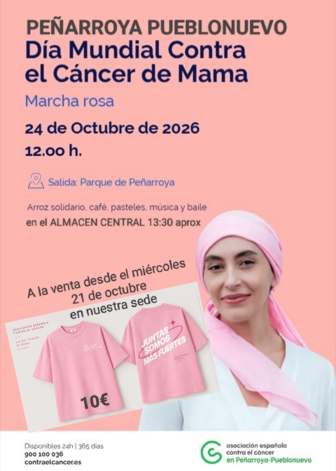 Peñarroya-Pueblonuevo se teñirá de rosa el 24 de octubre en una marcha solidaria contra el cáncer de mama